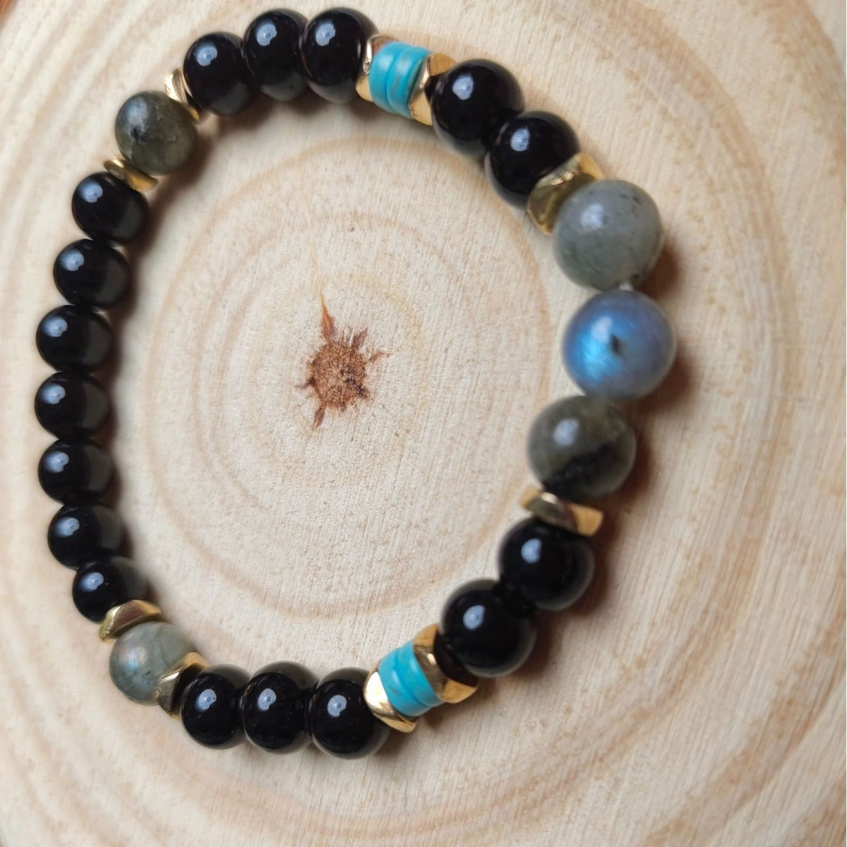 8mm Beaded Bracelet Bones of the Earth