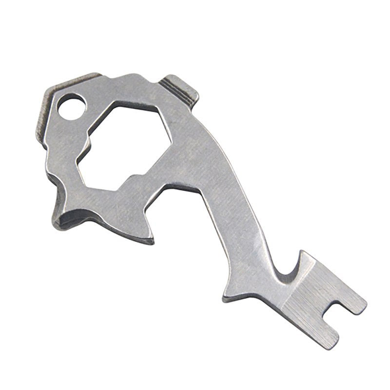 20-in-1 Stainless Steel Multi Tools Key Ring EDC Screwdriver Wrench Opener Set Pocket Outdoor Tool Multitool Keychain Portable null