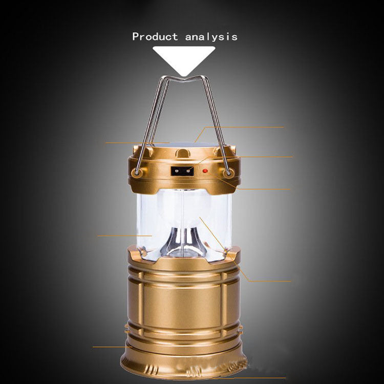 new solar charging type multifunctional telescopic camping lantern lantern outdoor camping tent lamp null