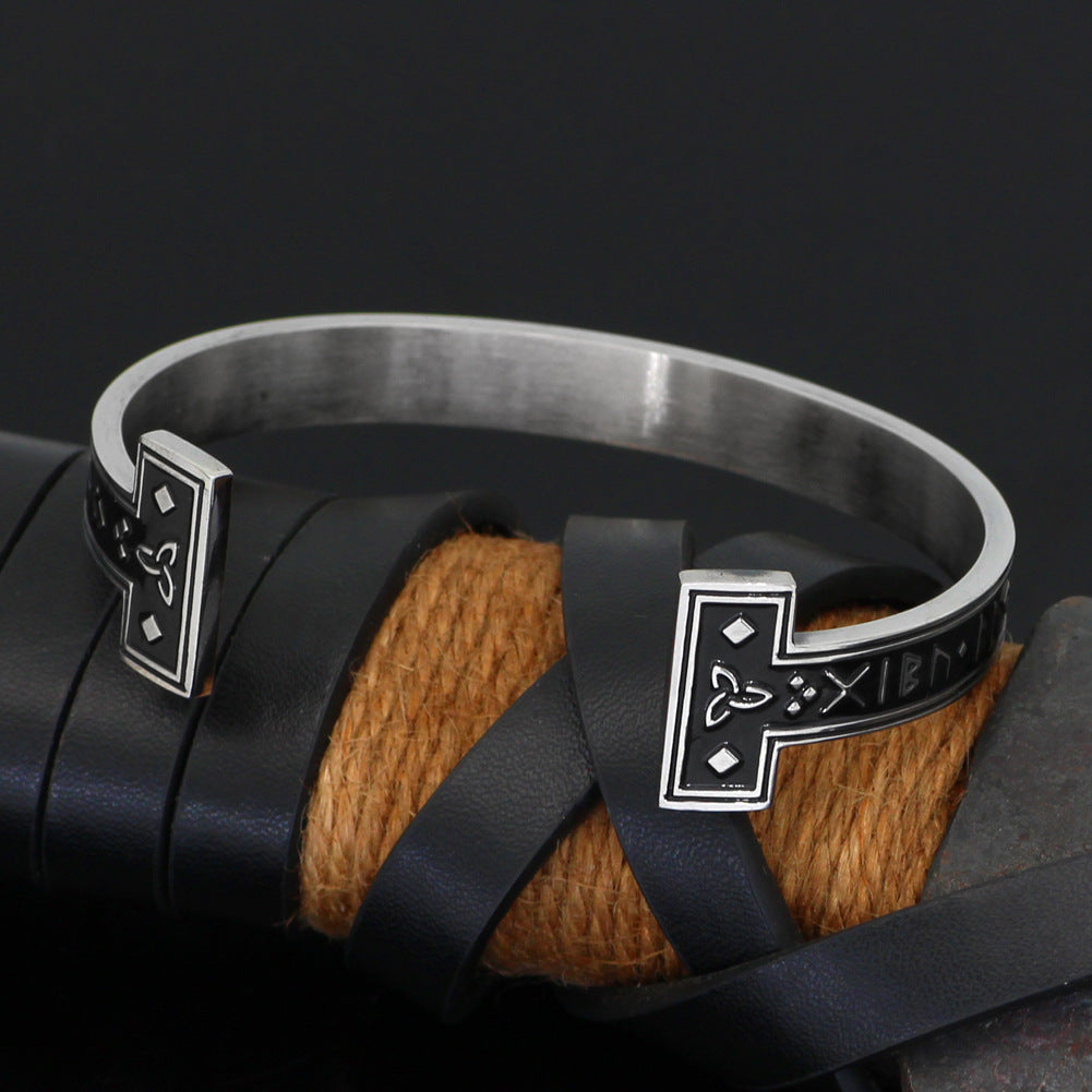 New Titanium SteelDigital Text Bracelet Bones of the Earth