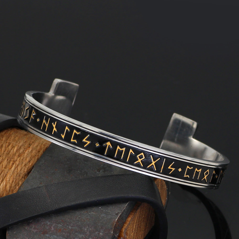 New Titanium SteelDigital Text Bracelet Bones of the Earth