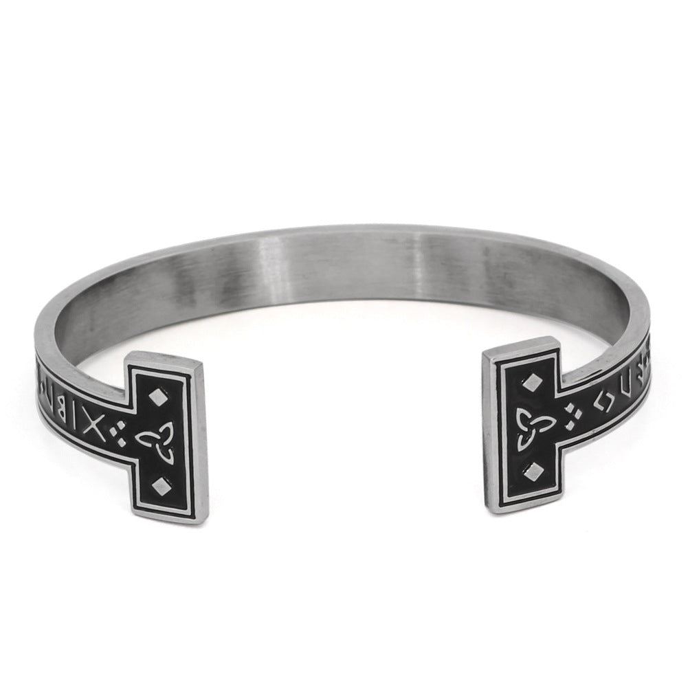 New Titanium SteelDigital Text Bracelet Bones of the Earth