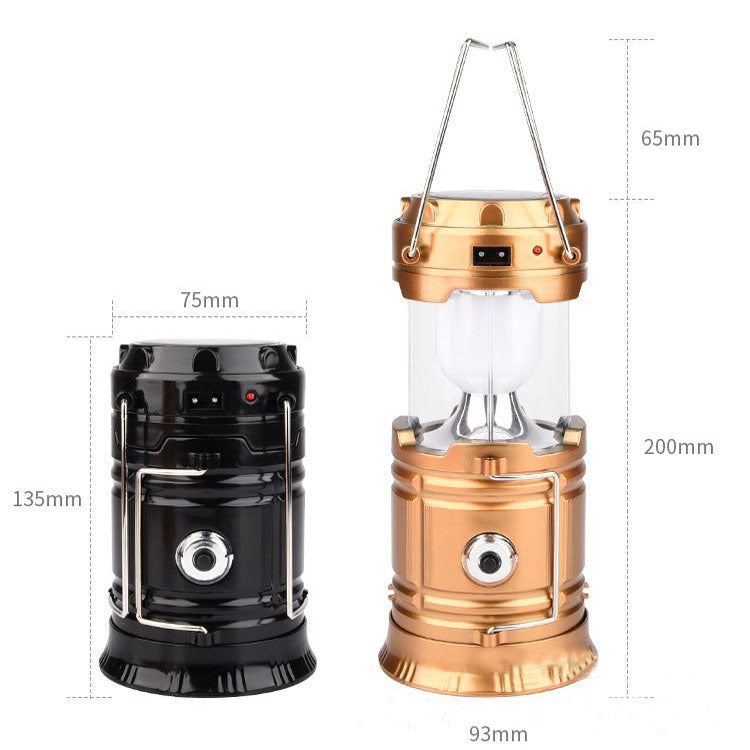 new solar charging type multifunctional telescopic camping lantern lantern outdoor camping tent lamp null