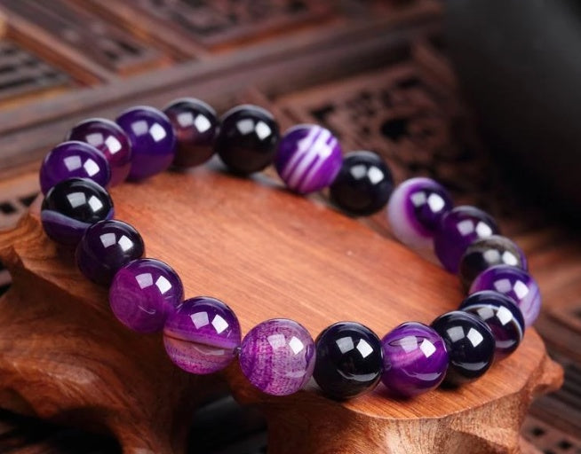 Bracelet En Pierre Naturelle Violet Pour Femme Bones of the Earth