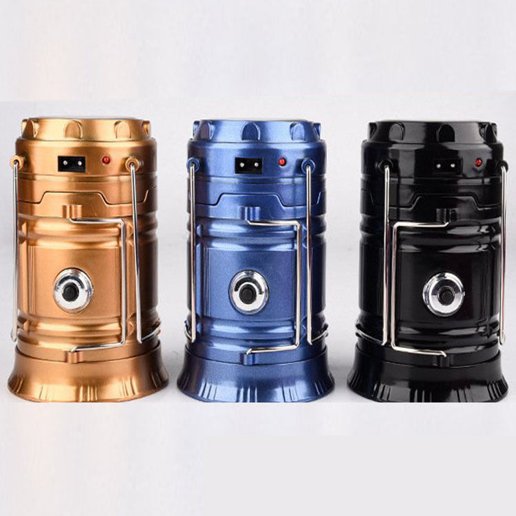 new solar charging type multifunctional telescopic camping lantern lantern outdoor camping tent lamp null