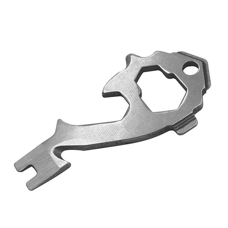20-in-1 Stainless Steel Multi Tools Key Ring EDC Screwdriver Wrench Opener Set Pocket Outdoor Tool Multitool Keychain Portable null