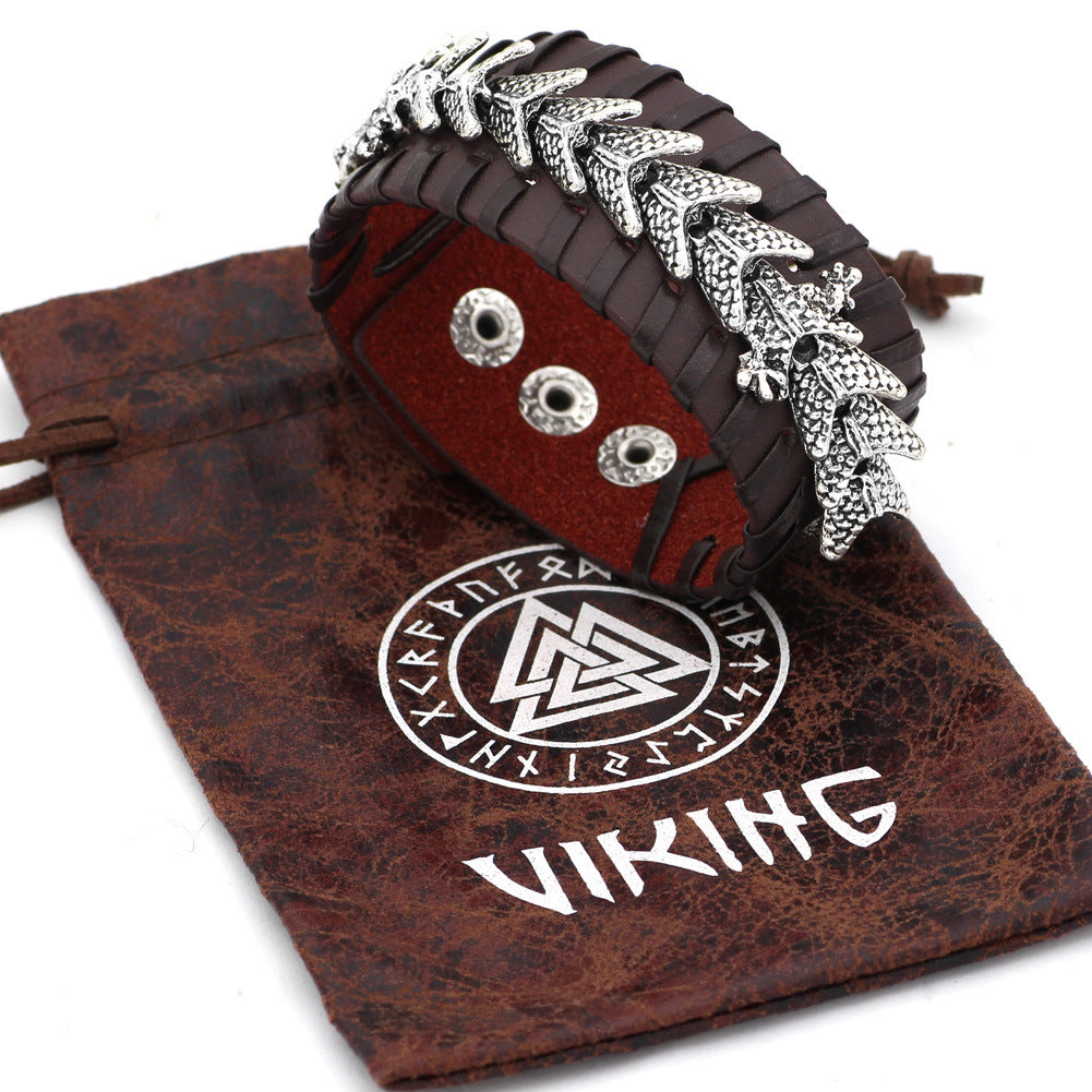 Viking Pirate Kelte Dragon Bracelet Bones of the Earth