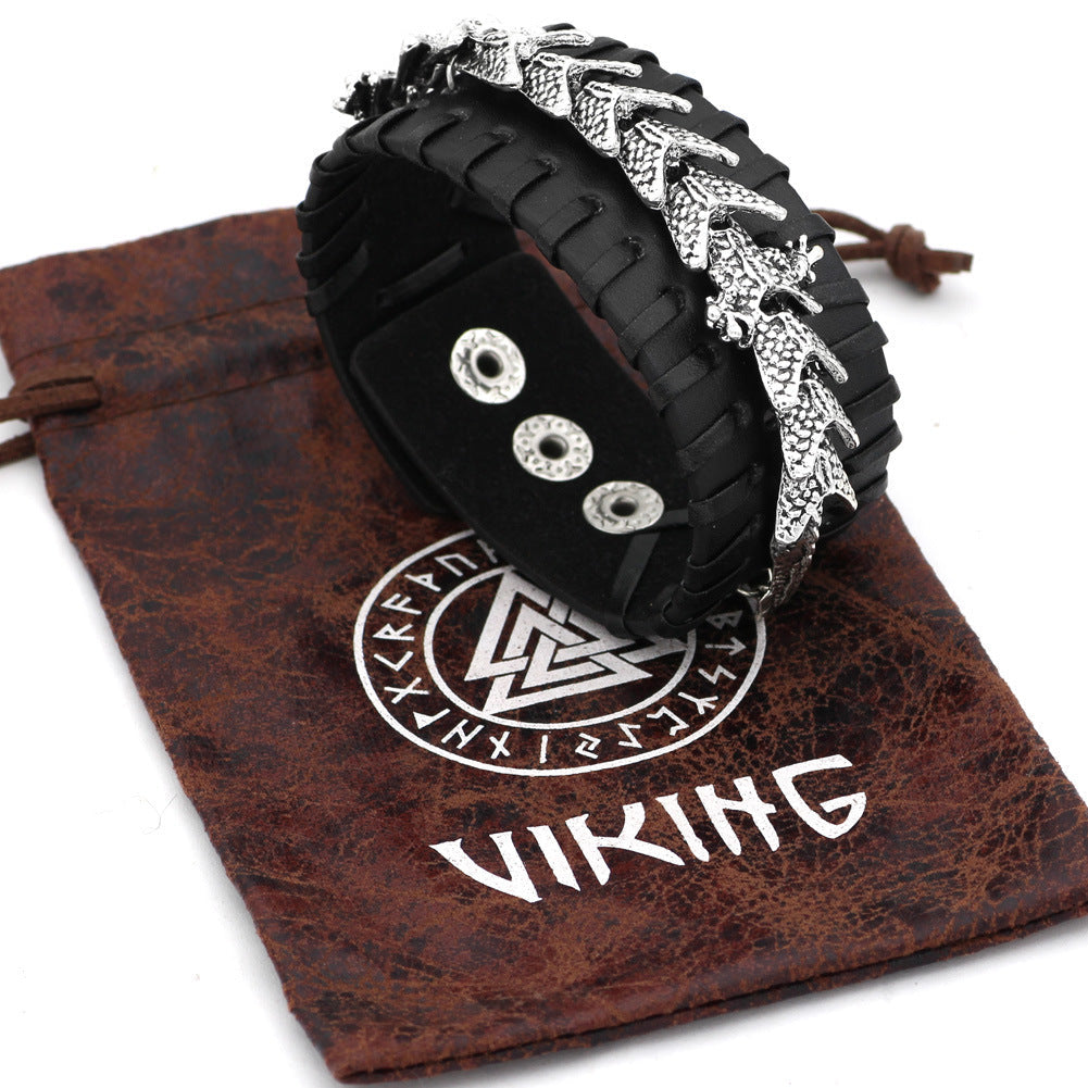 Viking Pirate Kelte Dragon Bracelet Bones of the Earth