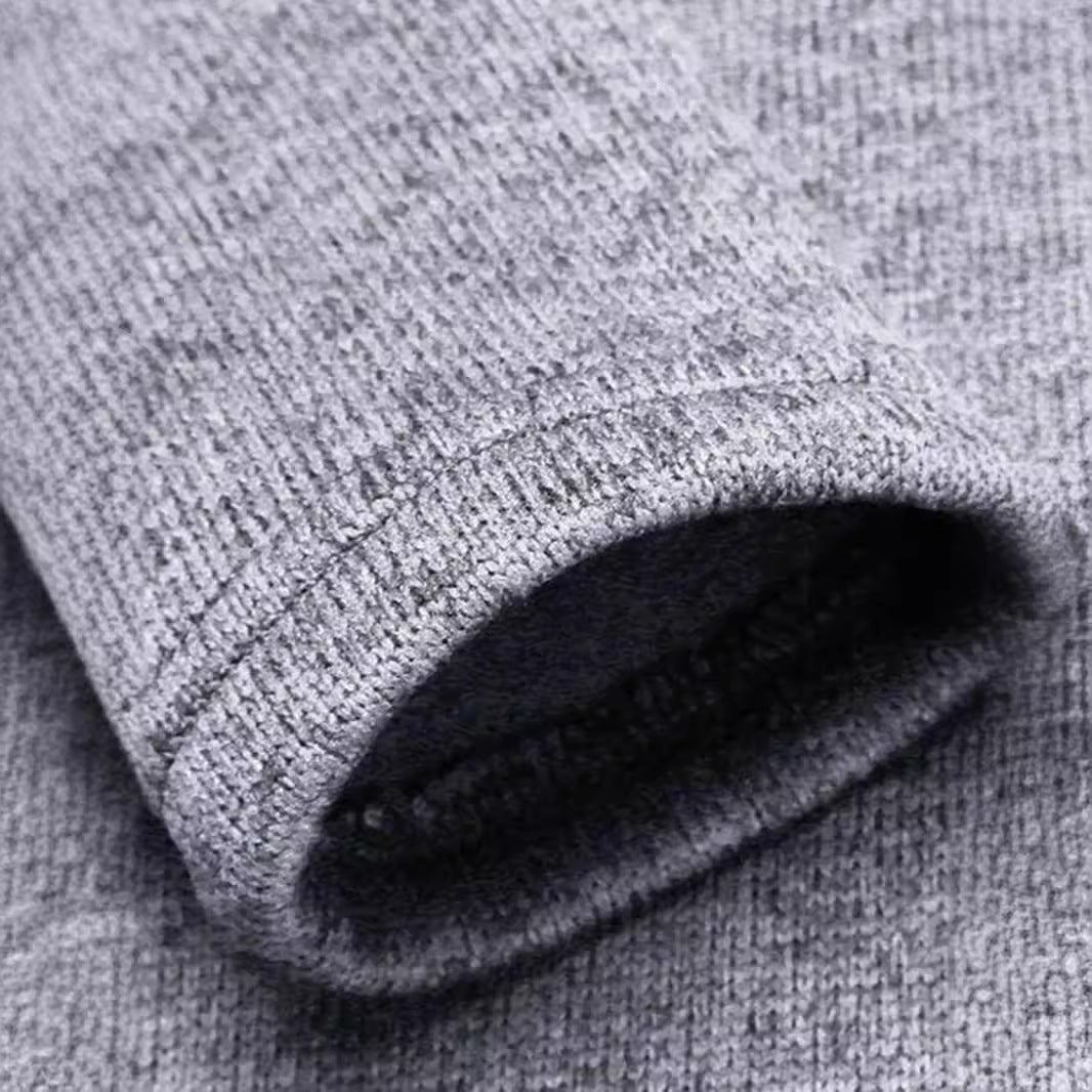 Gray Long Sleeves Thickening Polo Thick Needle null