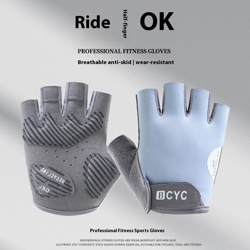 Thin Half Finger Exercise Anti Training Anti Slip Gloves null