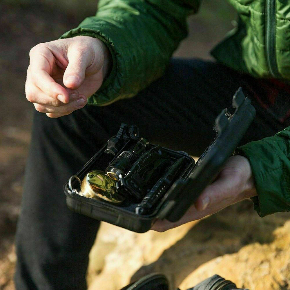 14-In-1 Outdoor Emergency Survival Kit Camping Hiking Tactical Gear Case Set Box null
