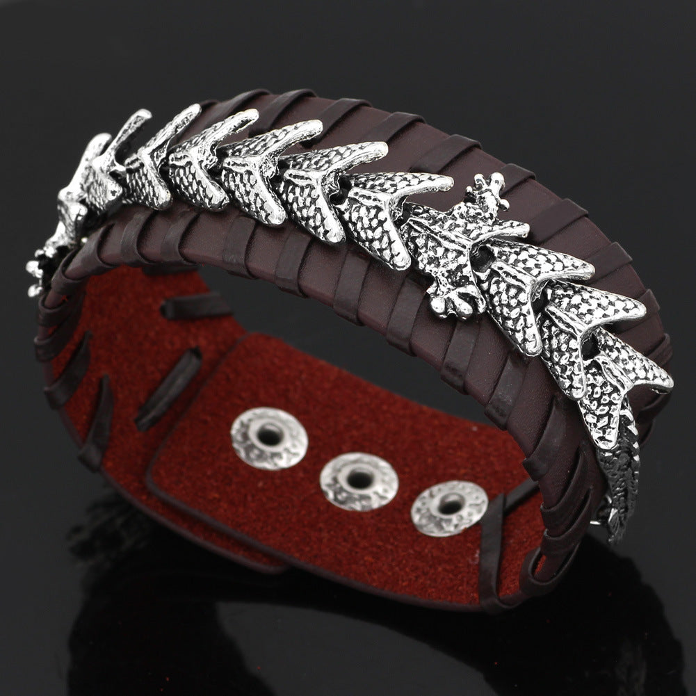 Viking Pirate Kelte Dragon Bracelet Bones of the Earth