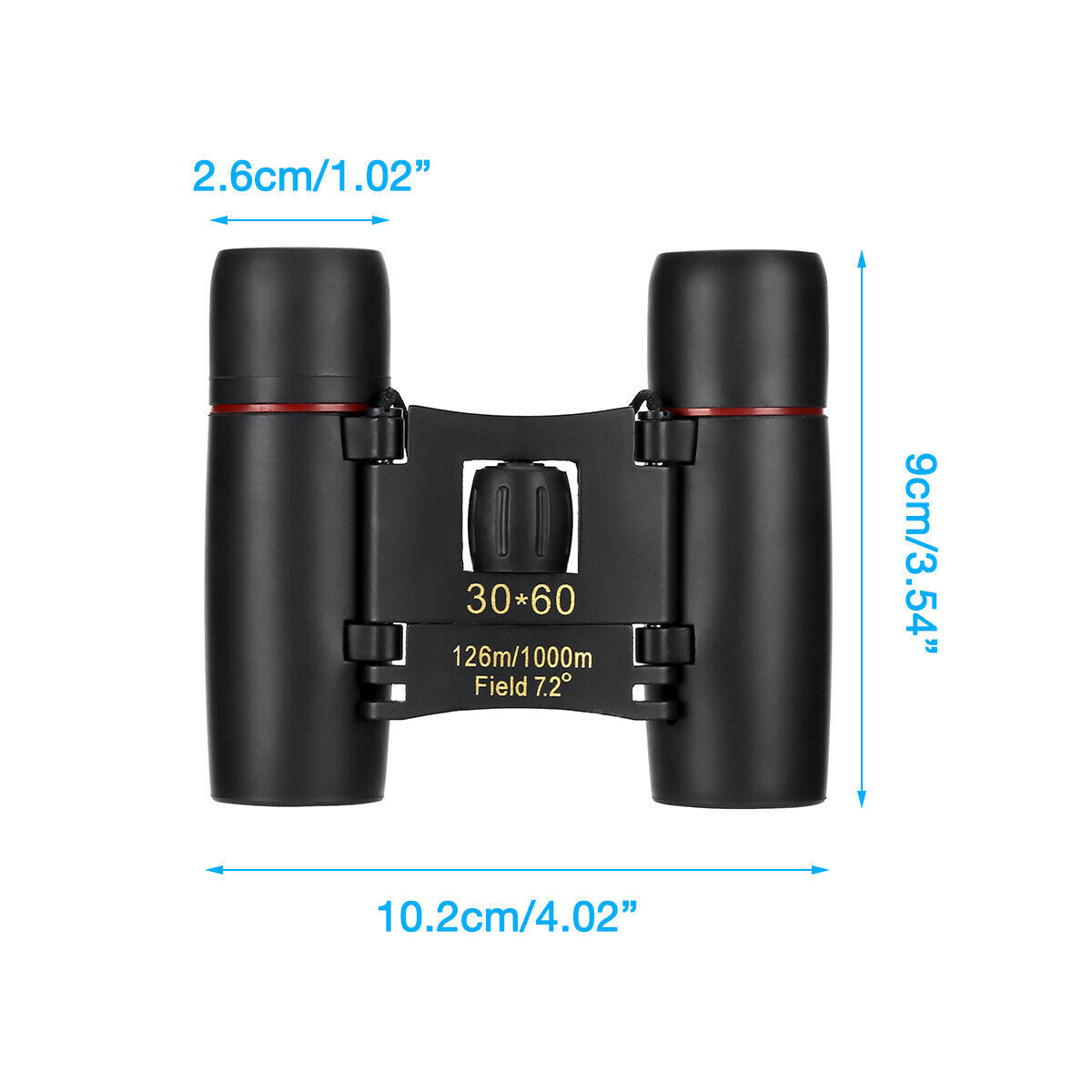 Binoculars 30x60 Zoom Travel Compact Folding Telescope Hunting Day Night Outdoor Small Pocket Binoculars Compact Adults, Mini Kids Binoculars Boys For Bird Watching, Concert Theater Opera null