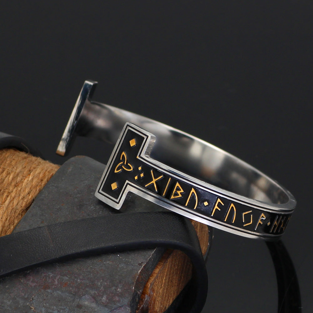 New Titanium SteelDigital Text Bracelet Bones of the Earth
