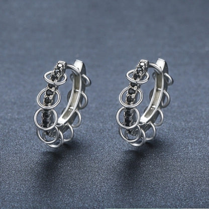 European And American Design Zircon Copper Ear Buckle Simple And Advanced