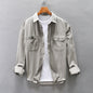 Men's Amekaji Casual Cotton Loose Shoulder Shirt