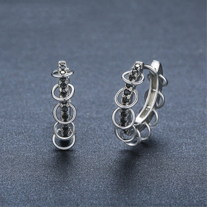 European And American Design Zircon Copper Ear Buckle Simple And Advanced