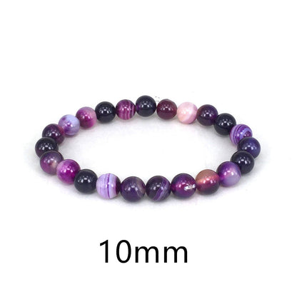 Bracelet En Pierre Naturelle Violet Pour Femme